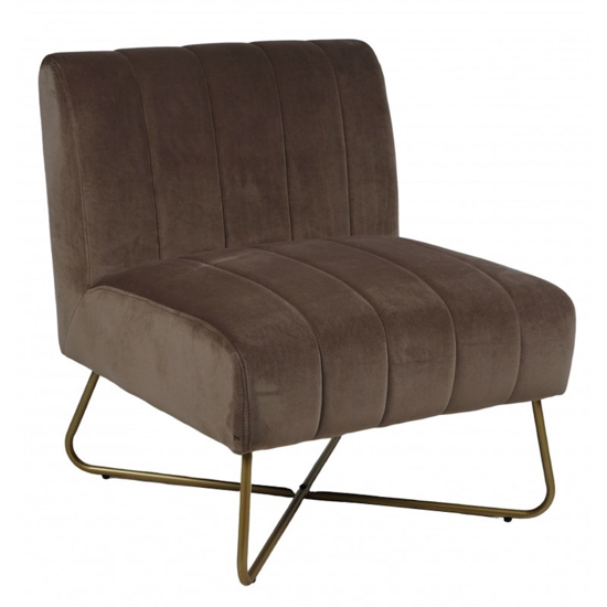 Fauteuil Alfred velours 65x71xH74
