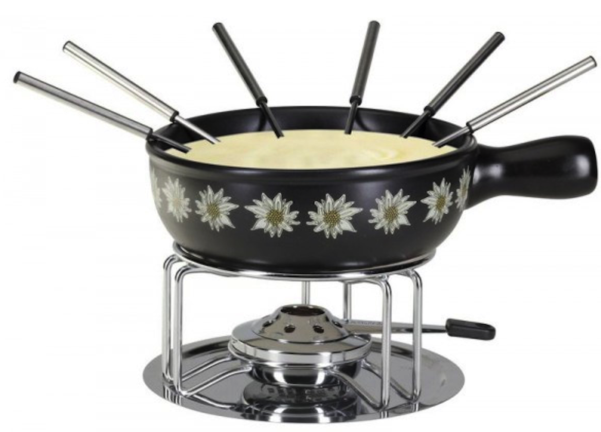 Fondue service service à fondue savoyard fondue savoyarde montagne noir