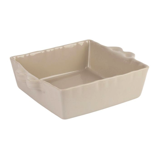 Plat à four Feston carré Gris 25x21 - Côté Table