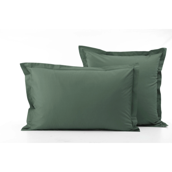 Taie percale unie Vert Alligator - Sylvie Thiriez