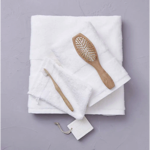 Gant de toilette éponge unie Crème 15x21 - Sylvie Thiriez 