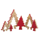 Puzzle Sapin de Noel en bois Manguier Rouge - M