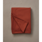 Housse de couette percale lavée Orange argile - Sylvie Thiriez