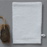 Gant de toilette brodé Sorbet Blanc - Sylvie Thiriez