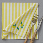 Serviette de table brode Sorbet - Sylvie Thiriez