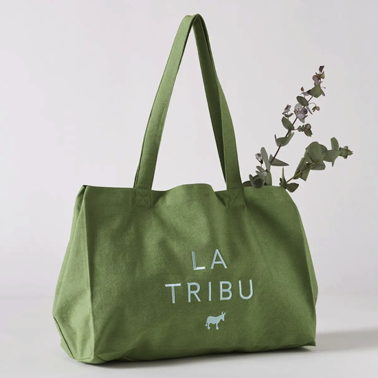 Tote bag Tribu Vert Herbe - Sylvie Thiriez