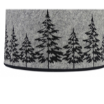 Abat-jour Ø30 cm à poser - Feutre beige/Sapins noirs