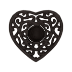 Chauffe-plat Rhodonea coeur Brun - Comptoir de Famille