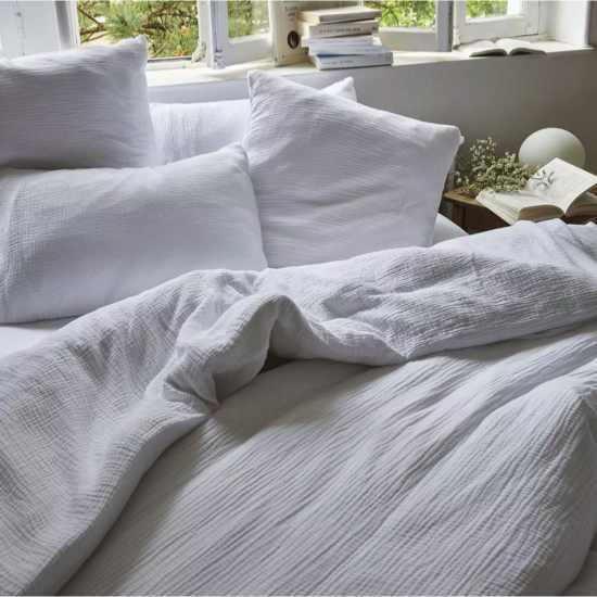 Housse de couette Gaze de coton Blanc Nuage - Sylvie Thiriez