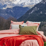 Taie d'oreiller brodée 50x80 Après-ski vague - Sylvie Thiriez