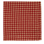 4 Serviettes Campagne rouge 40x40 - Comptoir de Famille