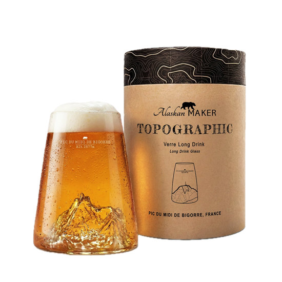 Verre long drink TOPOGRAPHIC - Pic du Midi de Bigorre