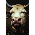 Tableau en verre vache en armure - Kare Design