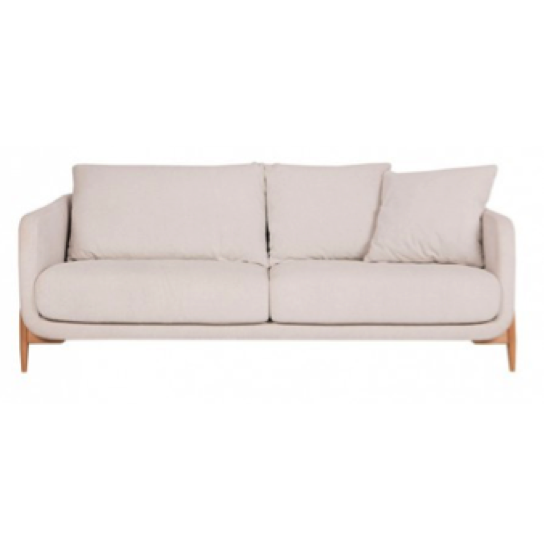 Canapé Jenny 3 places fixe pieds chêne tissu viola cat2 teinte 1  natural - SITS