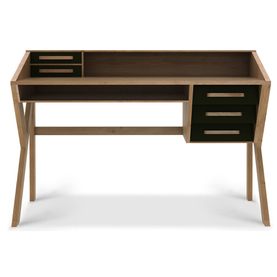 Bureau Origami en chêne - 5 tiroirs