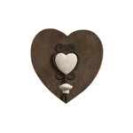 Crochet simple 1 coeur céramique - Chehoma