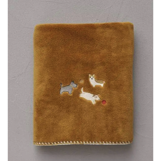 Plaid polaire brodé Toutous - 80x90 - Sylvie Thiriez