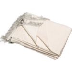 Vienna Plaid uni à Franges - 150x200 - Écru