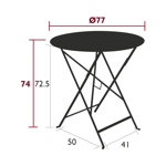 Table Bistro ronde ø77 - Fermob