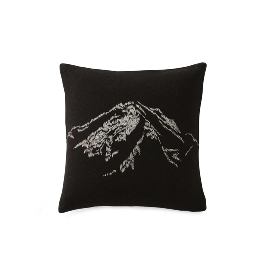 Coussin brodé Les Rocheuses - 30x30 - Sylvie Thiriez 