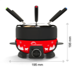 Service à fondue 8P - Happy Meuuuh Rouge