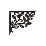 Équerre en fonte Laurier brun 25 - Comptoir de Famille