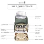 Sac à dos pique-nique Escapade 4P - Vert kaki