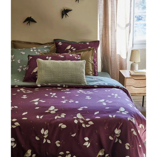 Housse de couette satin Entre les Branches - Sylvie Thiriez