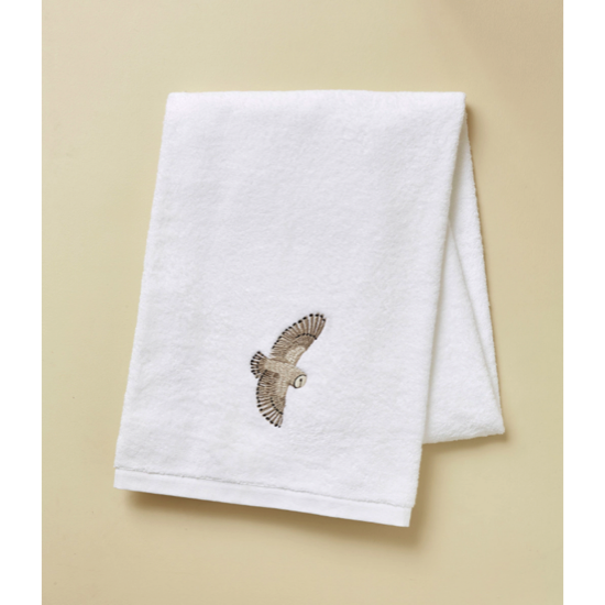 Éponge brodée L'Envol blanc - Sylvie Thiriez