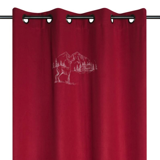 Pan de rideau Planay Rouge - 135x260