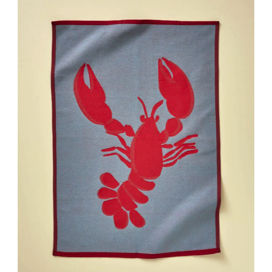 Torchon jacquard - Bonne pêche bleu - 50x70 - Sylvie Thiriez