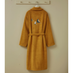 Peignoir brodé mixte Au large miel - Sylvie Thiriez