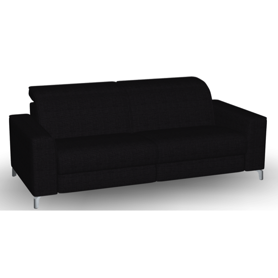 Canapé Triton RR200 2 relax electrique rivano black biotex pied brushed 10 cm 