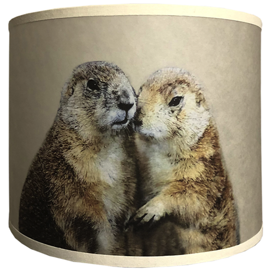 Abat jour cylindrique à poser A36BCY Marmottes