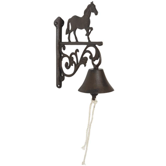 Cloche cheval en fonte