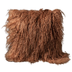 Coussin agneau Tibet 35x35 - Cognac