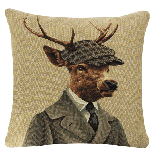 Coussin cerf chasseur - 45x45cm