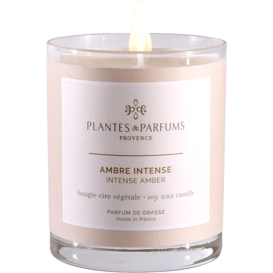 Bougie végétale parfumée 180g - Ambre intense