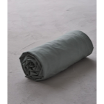 Drap housse percale lavée Vert sauge - Sylvie Thiriez