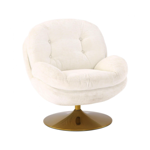 Fauteuil Memento - Blanc / Pied Gold