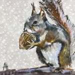 20 Serviettes en papier Squirrel portrait Napkin