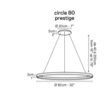 Suspension Circle avec boîtier Ø80 - noire 