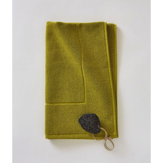 Tapis de bain éponge unie Vert Olive - 50x80 - Sylvie Thiriez