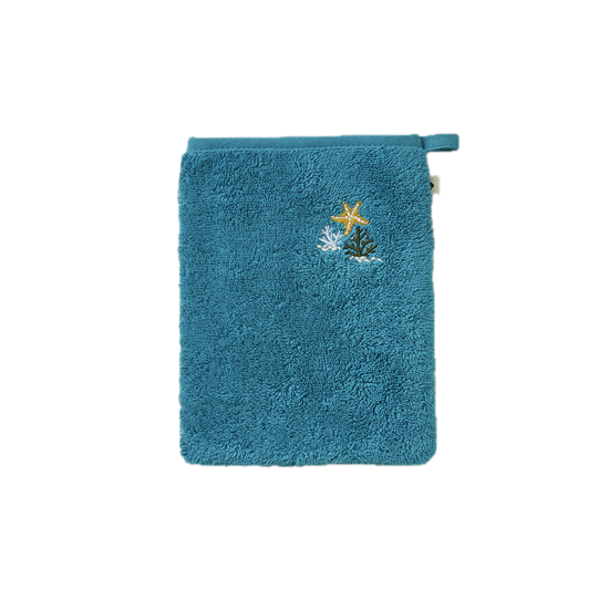 Gant de toilette enfant brodé Martin - Sylvie Thiriez