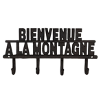 Patère 4 Crochets Montagne Fonte - Comptoir de Famille