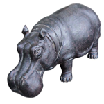 Hippopotame résine patiné - Chehoma