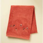 Éponge brodée Après ski rosé thé - Sylvie Thiriez