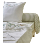 Drap brodé Au Fil de l'Eau - Sylvie Thiriez