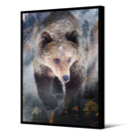 Toile CA noir Ours Kaya 65x92,5 TOIR 73969