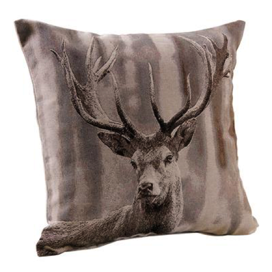 Coussin cerf de profil 45x45 cm